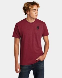 Bodybuilding.com Clothing Kettle Skel Tee -Armour Sales Store 9 27 BBCOM Tattoo Apparel Kettle Skel model 2 Cardinal Front