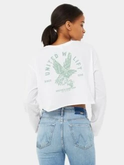 Bodybuilding.com Clothing Freedom Flyer Crop Top -Armour Sales Store 9 27 Freedom Flyer Crop White Crop img 1 0 9 24