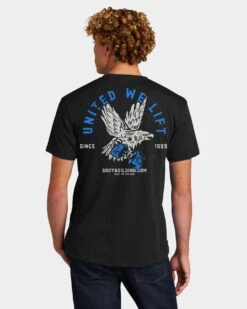 Bodybuilding.com Clothing Freedom Flyer Tee -Armour Sales Store BBCOM freedomflyer model 1 Black Back