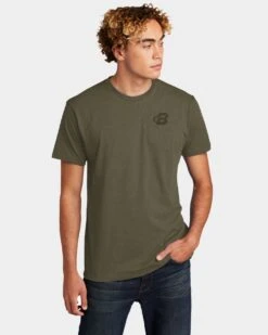 Bodybuilding.com Clothing Freedom Flyer Tee -Armour Sales Store BBCOM freedomflyer model 2 Military Green Front