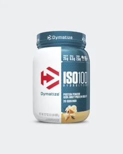 Dymatize ISO100 Hydrolyzed Whey Protein Isolate -Armour Sales Store ISO100 20s GourmetVanilla D7L120001US0202 2B grey