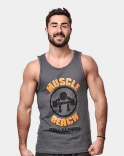 Muscle Beach Nutrition The Original Tank Top -Armour Sales Store MBN6060091 grey
