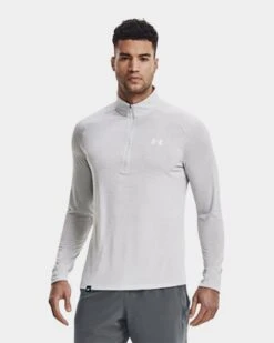 Under Armour Men's UA Tech™ Half Zip Long Sleeve -Armour Sales Store UA6370271 grey