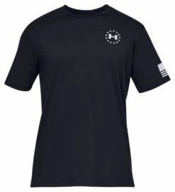 Under Armour Men's UA Freedom Flag T-Shirt 18 Under Armour Men's UA Freedom Flag T-Shirt -Armour Sales Store freedomflagtee black front