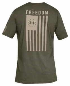 Under Armour Men's UA Freedom Flag T-Shirt 21 Under Armour Men's UA Freedom Flag T-Shirt -Armour Sales Store freedomflagtee olive back