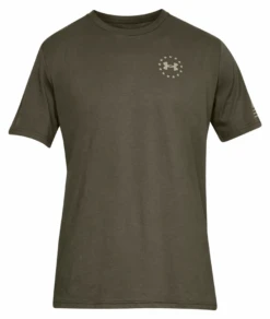 Under Armour Men's UA Freedom Flag T-Shirt 20 Under Armour Men's UA Freedom Flag T-Shirt -Armour Sales Store freedomflagtee olive front